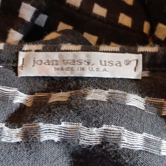 Joan Vass. USA  Windowpane Knit Dress. Empire Waist, Soft Knit,  Schoolgirlcore - Picture 9 of 12